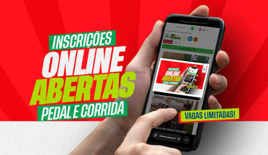 INSCRIÇÕES ABERTAS | CORRIDA E PEDAL